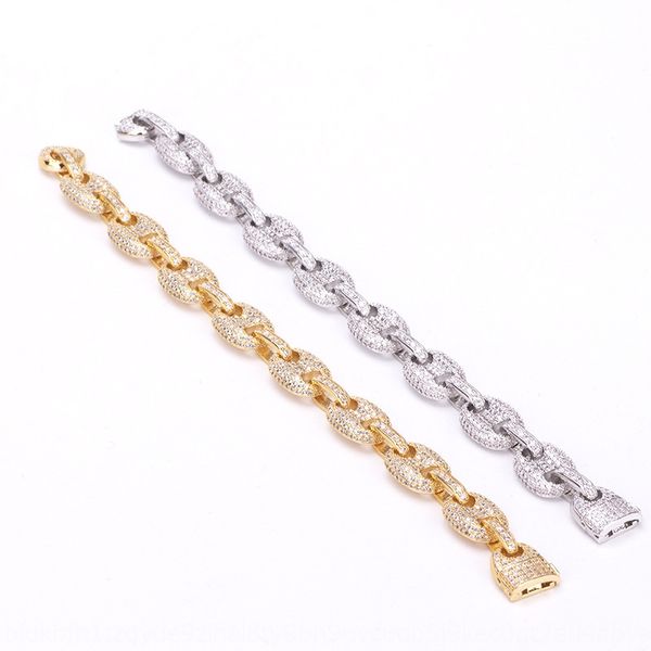 solid men's hip hop chaopai pig inlaid with cuba chainbracelet cuban chain zircon bracelet chain fashion accessories dcdib, Golden;silver
solid men's hip hop chaopai pig inlaid with cuba chainbracelet cuban chain zircon bracelet chain fashion accessories dcdib, Golden;silver