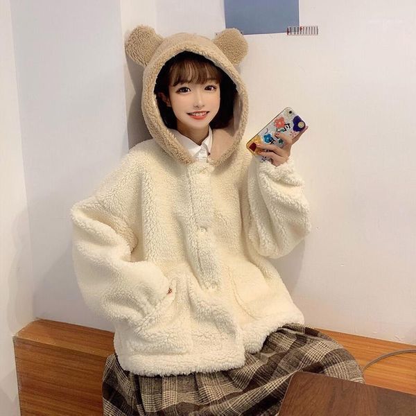 women's fur & faux cute hooded ears lamb wool coat winter korean style cotton-padded jackets women's sweet western parkas1, Black
women's fur & faux cute hooded ears lamb wool coat winter korean style cotton-padded jackets women's sweet western parkas1, Black