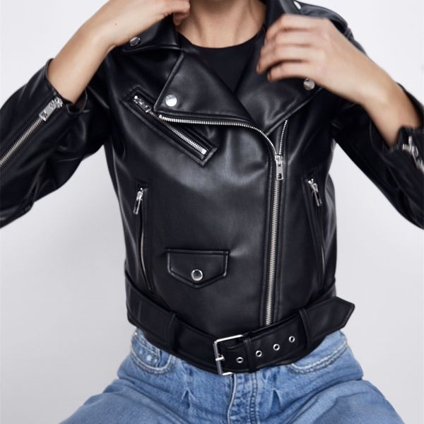 autumn women new style lape llong-sleeved pockets with shoulder straps and belts imitation leather motorcycle jacket 201030, Black
autumn women new style lape llong-sleeved pockets with shoulder straps and belts imitation leather motorcycle jacket 201030, Black