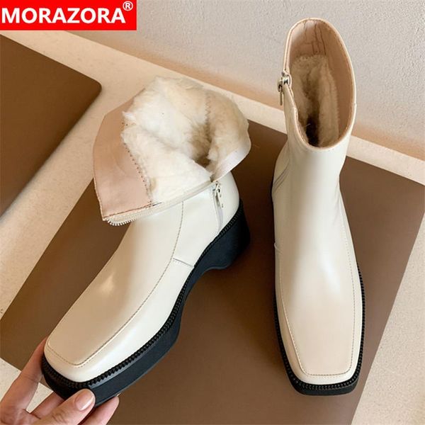 boots morazora 2021 genuine letaher med heels square toe winter keep warm women fashion simple ankle black white
boots morazora 2021 genuine letaher med heels square toe winter keep warm women fashion simple ankle black white