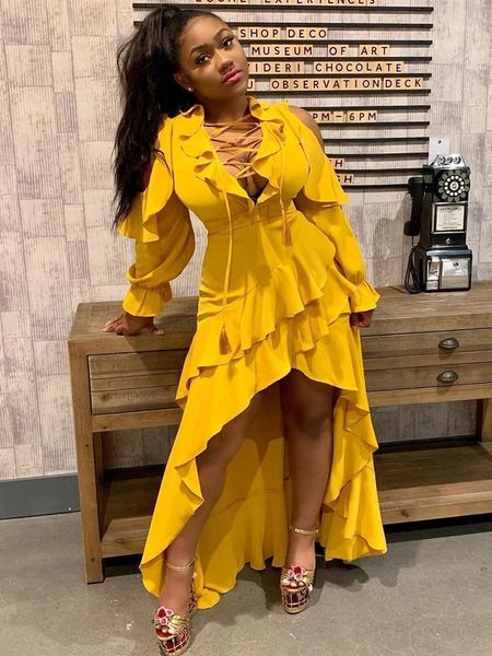 wjfzqm 2020 vintage summer beach holiday maxi dress autumn women ruffles sleeve bandage yellow dress off shoulder wrap dresses1, Black;gray
wjfzqm 2020 vintage summer beach holiday maxi dress autumn women ruffles sleeve bandage yellow dress off shoulder wrap dresses1, Black;gray