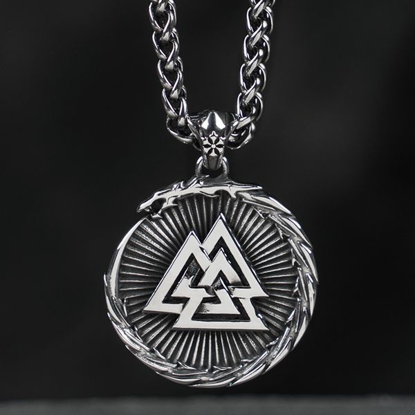 the viking valknut necklace for men wolf stainless steel pendant q1209, Bronze;silver
the viking valknut necklace for men wolf stainless steel pendant q1209, Bronze;silver