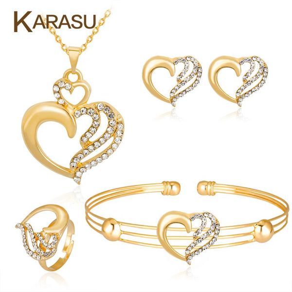 hollow love heart good-color rhinestones necklace sets earrings ring bracelet for women jewelry sets party decorations, Silver
hollow love heart good-color rhinestones necklace sets earrings ring bracelet for women jewelry sets party decorations, Silver
