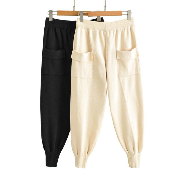 women's pants & capris 2021autumn spring european american elastic waist knitted loose legs slim harlan radish casual, Black;white
women's pants & capris 2021autumn spring european american elastic waist knitted loose legs slim harlan radish casual, Black;white