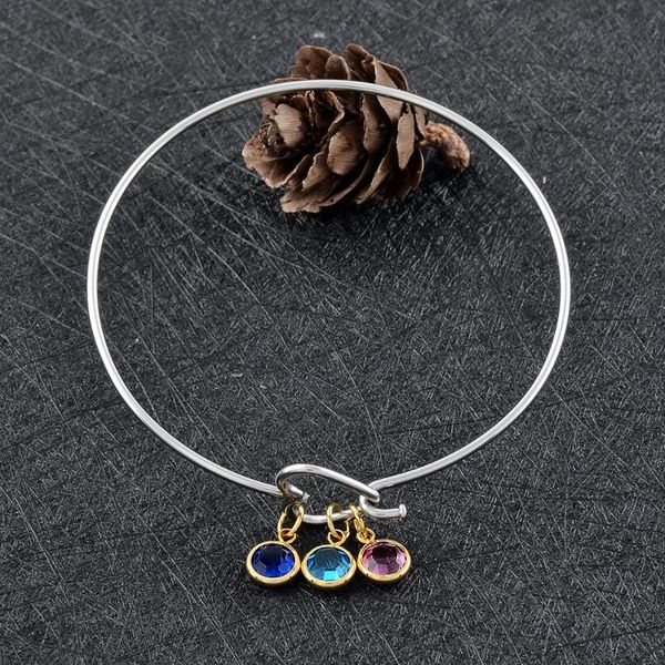 cjb0002 stainless steel bracelets with birthstone keepsake memorial gift for women girls, Black
cjb0002 stainless steel bracelets with birthstone keepsake memorial gift for women girls, Black