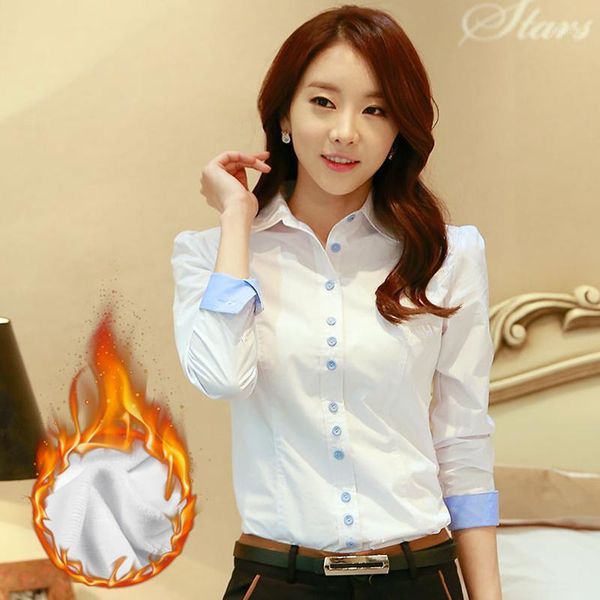 korean fashion women's shirt velvet thick warm long sleeve turn-down collar button lady blouse white blue pink plus size1
korean fashion women's shirt velvet thick warm long sleeve turn-down collar button lady blouse white blue pink plus size1