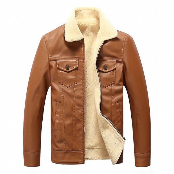 men's leather jacket, new leather jacket, fur integrated motorcycle pu leather jacket with velvet, trendy brand jacket, Black;brown
men's leather jacket, new leather jacket, fur integrated motorcycle pu leather jacket with velvet, trendy brand jacket, Black;brown