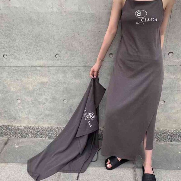 2022 factory wholesale new model summer senior grey split dress letter print suspender long skirt women, Black;gray
2022 factory wholesale new model summer senior grey split dress letter print suspender long skirt women, Black;gray