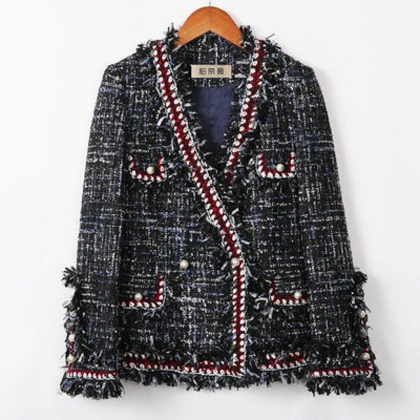women's wool & blends 2021 blue black thread plaid twill tweed vintage lattice jacket suit ladies asymmetrical double breasted slim coa
women's wool & blends 2021 blue black thread plaid twill tweed vintage lattice jacket suit ladies asymmetrical double breasted slim coa