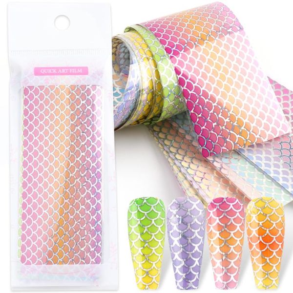10pcs mermaid nail foils stickers laser gradient fish scales transfer slider for nail art decorations manicure designs lyxk9114, Black
10pcs mermaid nail foils stickers laser gradient fish scales transfer slider for nail art decorations manicure designs lyxk9114, Black