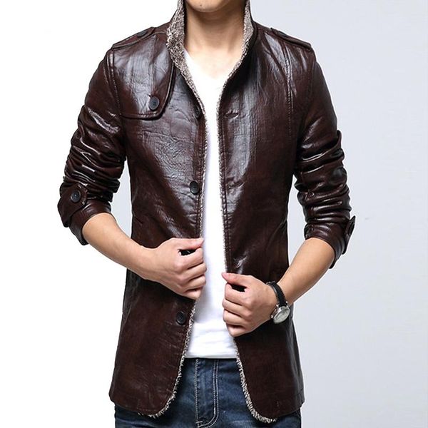 men's fur & faux ifrich mens pu leather jackets autumn winter smart casual jacket men slim business coat, Black
men's fur & faux ifrich mens pu leather jackets autumn winter smart casual jacket men slim business coat, Black
