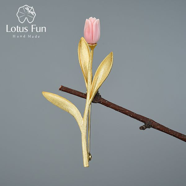 lotus fun eternal love tulip flower brooches real 925 sterling silver 18k gold handmade design fine jewelry gift for women 201009, Gray
lotus fun eternal love tulip flower brooches real 925 sterling silver 18k gold handmade design fine jewelry gift for women 201009, Gray