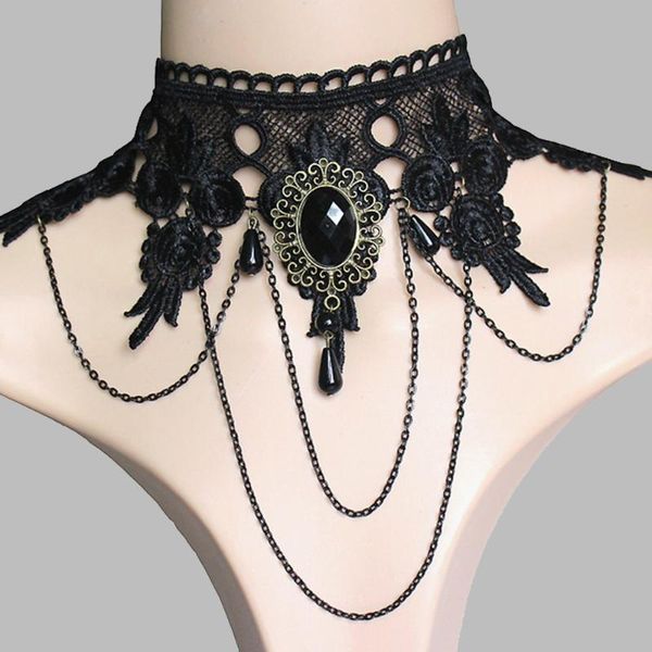 europe america necklaces accessories gemstone wide neck ornament black retro lace necklace, Golden;silver
europe america necklaces accessories gemstone wide neck ornament black retro lace necklace, Golden;silver