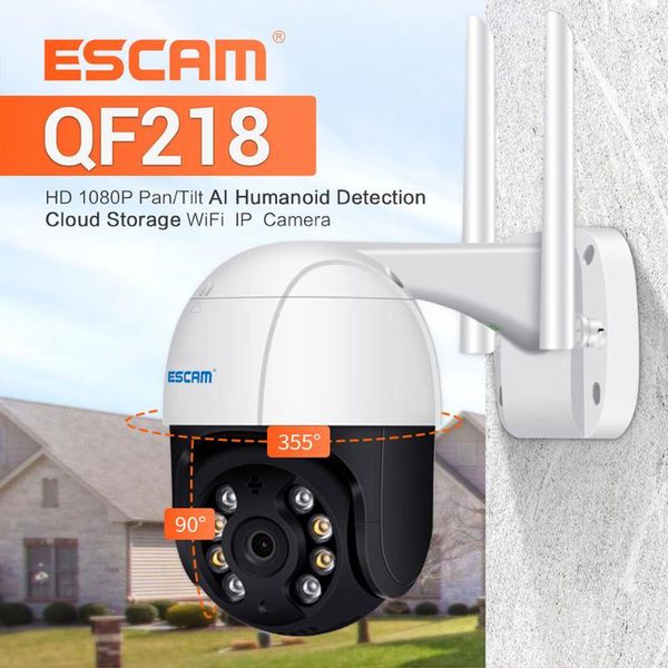 escam qf218 1080p pan/tilt ai humanoid detection cloud storage waterproof wifi ip camera with two way audio
escam qf218 1080p pan/tilt ai humanoid detection cloud storage waterproof wifi ip camera with two way audio
