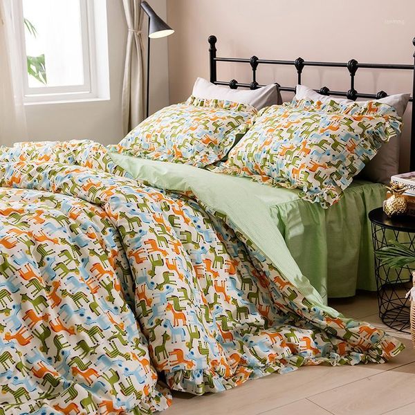 pure cotton princess ruffles bedsheet set bedding set fresh floral plaid ropa de cama bed sheets and pillowcases duvet cover1
pure cotton princess ruffles bedsheet set bedding set fresh floral plaid ropa de cama bed sheets and pillowcases duvet cover1