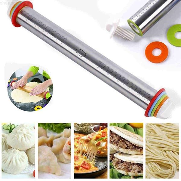 stainless steel rolling pin 17 inch adjustable discs non-stick removable rings dough dumplings useful noodles pizza baking tools
stainless steel rolling pin 17 inch adjustable discs non-stick removable rings dough dumplings useful noodles pizza baking tools