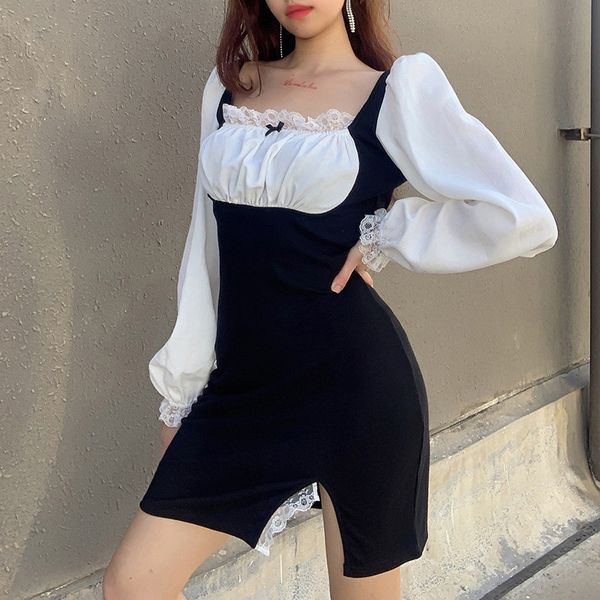 2021 New Lolita Style Goth Korean Female Retro Contrast Light Bow Fashion Waist High Division Mini Club Dress 167V, Black;gray
2021 New Lolita Style Goth Korean Female Retro Contrast Light Bow Fashion Waist High Division Mini Club Dress 167V, Black;gray
