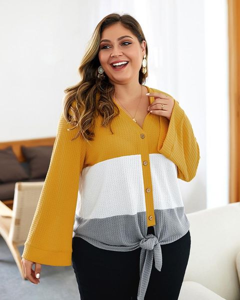 women's knits & tees original design large size clothing slimming loose knitwear 2021 autumn and winter v-neck long sleeve sweater, White
women's knits & tees original design large size clothing slimming loose knitwear 2021 autumn and winter v-neck long sleeve sweater, White