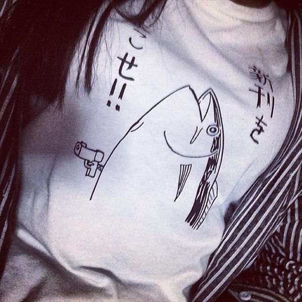 fashion japanese harajuku women fish gun print short sleeve tshirt women t shirt casual crew neck ladies tees, White
fashion japanese harajuku women fish gun print short sleeve tshirt women t shirt casual crew neck ladies tees, White