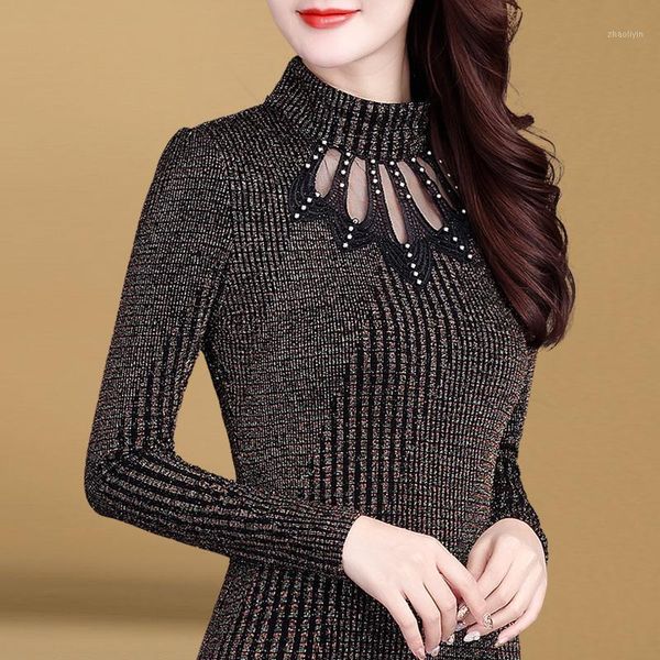lace bottoming shirt 2020 new women's plush and thickened base coat warm, White