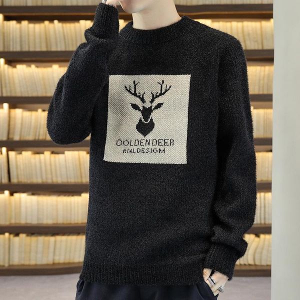 men's sweaters sweater korean slim knit winter thick warm handsome bottoming shirt, White;black
men's sweaters sweater korean slim knit winter thick warm handsome bottoming shirt, White;black
