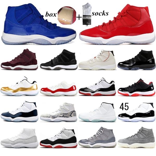 with box new jumpman 11s 11 basketball shoes for women men red velvet heiress 25th anniversary sports sneakers mens trainers outdoor runners
with box new jumpman 11s 11 basketball shoes for women men red velvet heiress 25th anniversary sports sneakers mens trainers outdoor runners