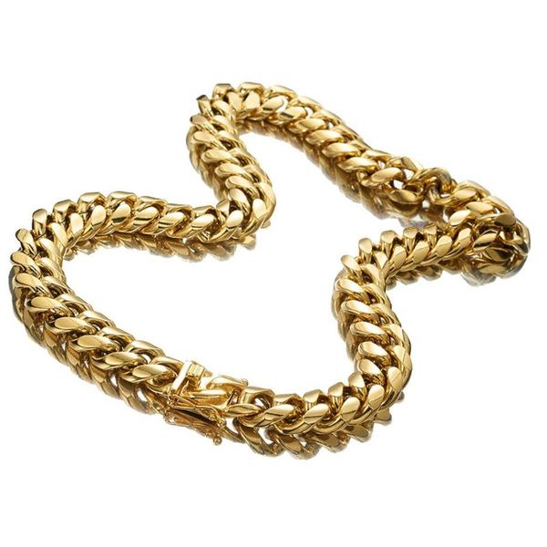 16mm wide 7-40inch gold tone 316l stainless steel jewelry curb cuban link miami chain necklace for men, Silver
16mm wide 7-40inch gold tone 316l stainless steel jewelry curb cuban link miami chain necklace for men, Silver