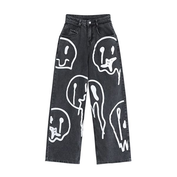 jeans womens autumn korean version ins trend neutral retro dark graffiti jeans high waist wide leg all-match casual loose vertical trousers, Blue
jeans womens autumn korean version ins trend neutral retro dark graffiti jeans high waist wide leg all-match casual loose vertical trousers, Blue