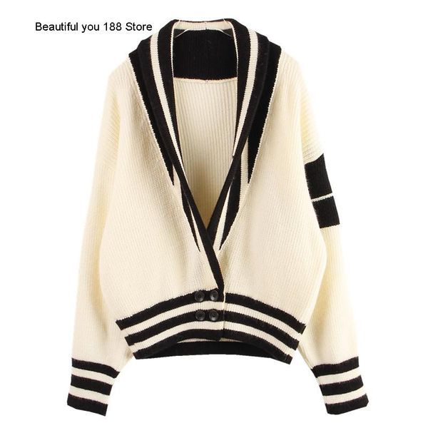 autumn 2020 new sweater women's cardigan loose outer knitted girl's feeling wear coat women, White
autumn 2020 new sweater women's cardigan loose outer knitted girl's feeling wear coat women, White