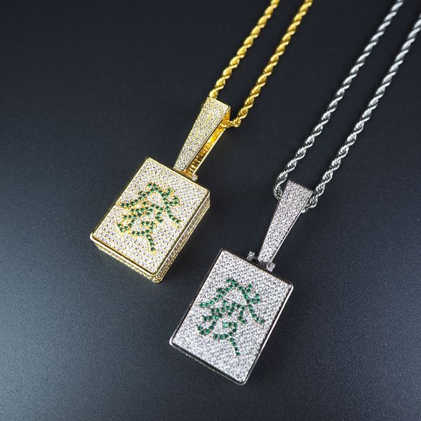 silver gold plated bling ice out cz stone mahjong pendant necklace with 24inch rope chain for mens rapper jewelry
silver gold plated bling ice out cz stone mahjong pendant necklace with 24inch rope chain for mens rapper jewelry
