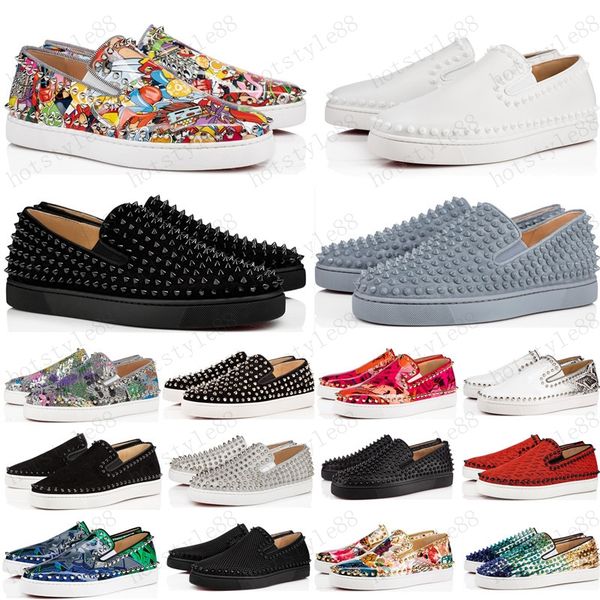 mens women red bottoms shoes spike suede leather men women flat fashion casual shoes party lovers sneakers 36-47 with box, Black
mens women red bottoms shoes spike suede leather men women flat fashion casual shoes party lovers sneakers 36-47 with box, Black