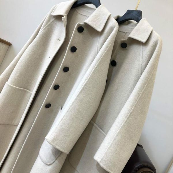 women's wool & blends women autumn winter vintage long cashmere coat jacket single breasted straight loose overcoat cardigan cloak pock, Black
women's wool & blends women autumn winter vintage long cashmere coat jacket single breasted straight loose overcoat cardigan cloak pock, Black