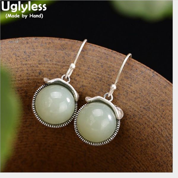 uglyless real 990 fine silver women vintage jewelry handmade leaf dangle earrings natural white jade ball brincos hollow bijoux
uglyless real 990 fine silver women vintage jewelry handmade leaf dangle earrings natural white jade ball brincos hollow bijoux