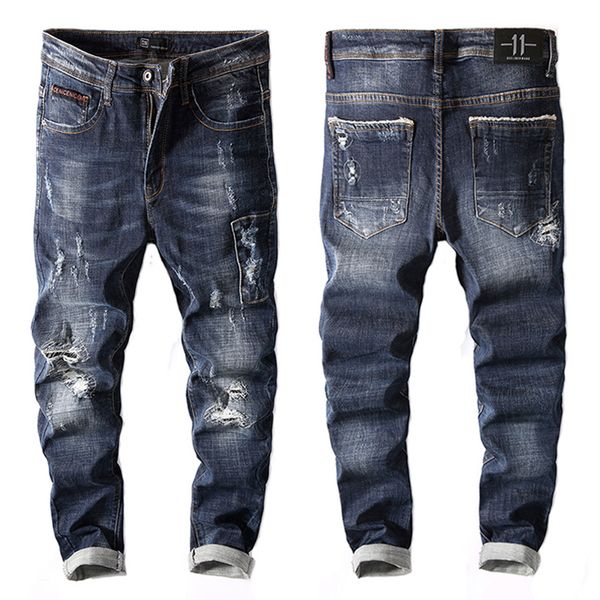 nigrity 2020 autumn new design model men slim fit elastic light vintage blue jeans fashion pant stretch distressed male trousers q1216
nigrity 2020 autumn new design model men slim fit elastic light vintage blue jeans fashion pant stretch distressed male trousers q1216