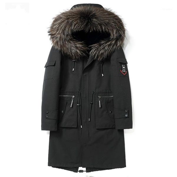 parka real fur coat long winter jacket natural fur liner warm parkas raccoon collar hooded coat z8815 kj15981, Black 
parka real fur coat long winter jacket natural fur liner warm parkas raccoon collar hooded coat z8815 kj15981, Black