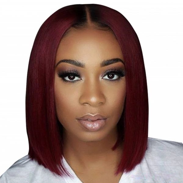 short bob burgundy lace front human hair wigs peruvian straight 150% 1b/99j wig with baby hairs preplucked, Black;brown
short bob burgundy lace front human hair wigs peruvian straight 150% 1b/99j wig with baby hairs preplucked, Black;brown