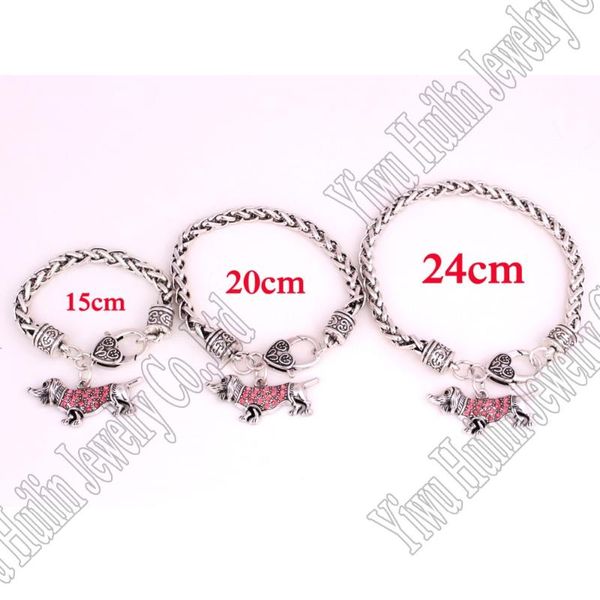 link, chain 15cm/20cm/24cm a set zinc studded with crystals dachshund pendant bracelet link, Black
link, chain 15cm/20cm/24cm a set zinc studded with crystals dachshund pendant bracelet link, Black