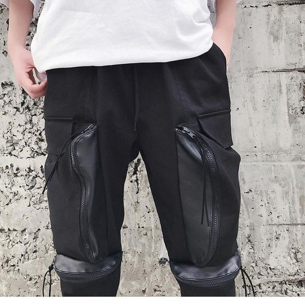 elastic waist fashion men's zipper patchwork pants hip-hop harem big pockets jogger sweatpants male slacks trousers cargo pants1, Black
elastic waist fashion men's zipper patchwork pants hip-hop harem big pockets jogger sweatpants male slacks trousers cargo pants1, Black