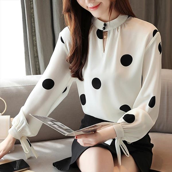 blusas mujer de moda 2021 blouse women sutumn long sleeve shirts chiffon blouse bow polka dot stand lantern sleeve clothing 0350, White
blusas mujer de moda 2021 blouse women sutumn long sleeve shirts chiffon blouse bow polka dot stand lantern sleeve clothing 0350, White