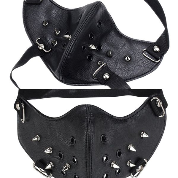 punk factoryw2rdgothic rock black pu steampunk biker leather rivet half-face mask masquerade for cosplay party su
punk factoryw2rdgothic rock black pu steampunk biker leather rivet half-face mask masquerade for cosplay party su