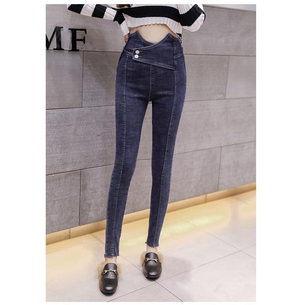 women's jeans jujuland fashion high waist button skinny pants women causal fold pencil jean female summer denim capris 6573, Blue
women's jeans jujuland fashion high waist button skinny pants women causal fold pencil jean female summer denim capris 6573, Blue