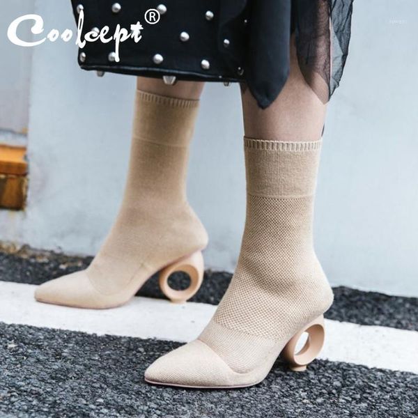 coolcept short boots for women fashion wool material warm fur winter boots special heels pointed head casual footwear size 33-401, Black
coolcept short boots for women fashion wool material warm fur winter boots special heels pointed head casual footwear size 33-401, Black