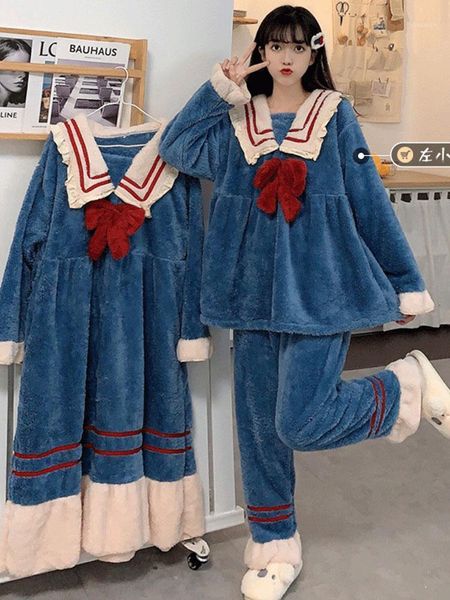 pajamas women's autumn and winter long nightgown sweet thick coral plush suit cute home wear nightdress1, Black;red
pajamas women's autumn and winter long nightgown sweet thick coral plush suit cute home wear nightdress1, Black;red