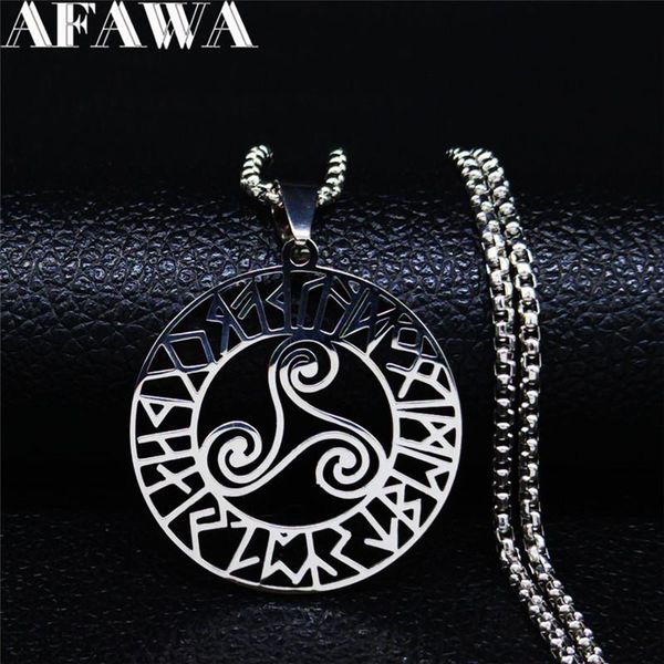 pendant necklaces divination letters viking vortex stainless steel necklace women/men silver color letter jewelry ketting zilver n3075
pendant necklaces divination letters viking vortex stainless steel necklace women/men silver color letter jewelry ketting zilver n3075