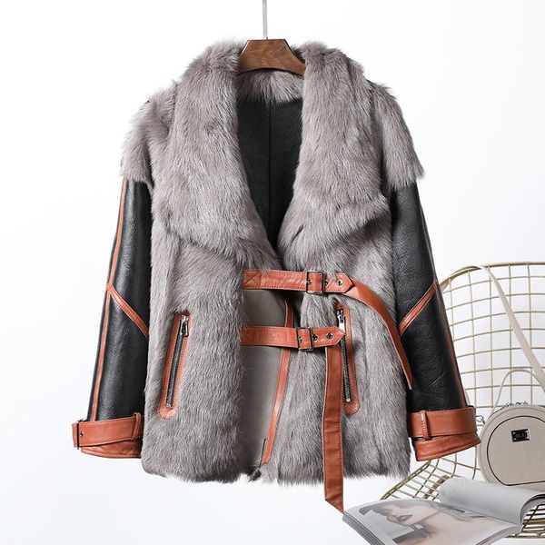 women's fur & faux luxury fashion real natural sheepskin coat women winter jacket double faced genuine leather coats sheep outwear, Black
women's fur & faux luxury fashion real natural sheepskin coat women winter jacket double faced genuine leather coats sheep outwear, Black