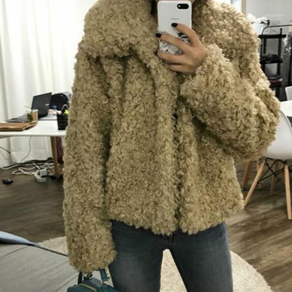 women autumn winter teddy style hairy short jacket coat female warm overcoat long sleeve turn down collar outwear1, Black;brown
women autumn winter teddy style hairy short jacket coat female warm overcoat long sleeve turn down collar outwear1, Black;brown