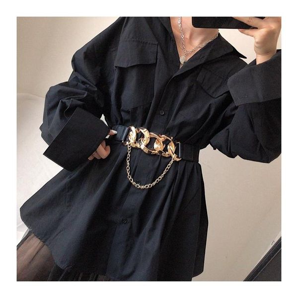 gold big chain buckle tassel belts for women coat solid wide elastic waistbands dress black stretch cummerbund party accessories, Black;brown
gold big chain buckle tassel belts for women coat solid wide elastic waistbands dress black stretch cummerbund party accessories, Black;brown