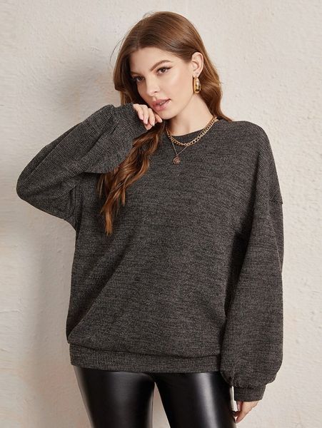 solid lantern shoulder sweatshirt m9di#, White;black
solid lantern shoulder sweatshirt m9di#, White;black