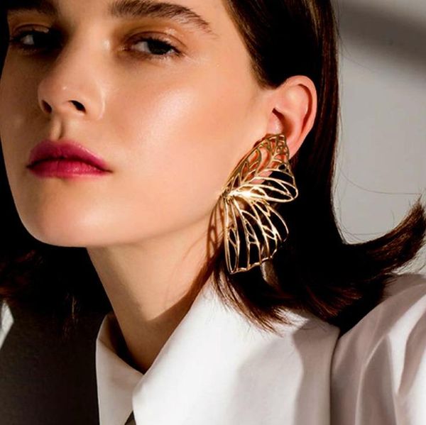 new ladies popular korean style jewelry alloy creative hollow butterfly pattern exaggerated earrings, Golden;silver
new ladies popular korean style jewelry alloy creative hollow butterfly pattern exaggerated earrings, Golden;silver