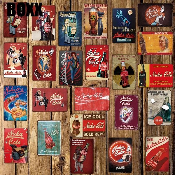 fallout 3 4 game nuke cola metal signs wall poster decor for home room school iron painting
fallout 3 4 game nuke cola metal signs wall poster decor for home room school iron painting